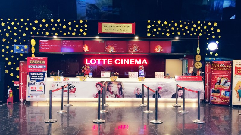 Quầy vé tại rạp Lotte Cinema Cantavil 