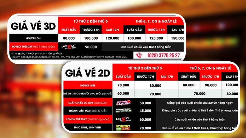  Giá Vé Lotte Cinema Quận 7 