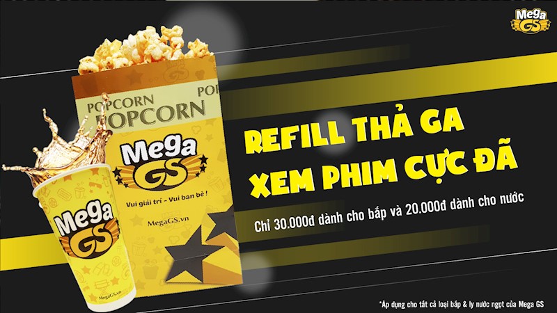 Menu tại rạp Mega GS Cinemas - Cao Thắng